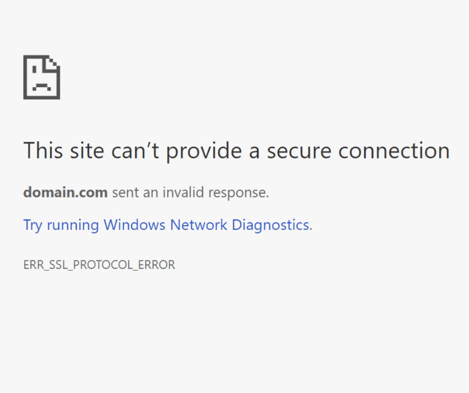 Cara Benerin www.xnxx.com Sent an Invalid Response. ERR_SSL_PROTOCOL_ERROR